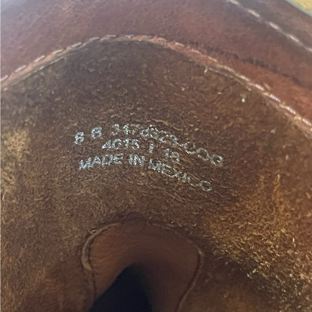 Frye Cara Short Women's Cognac Brown Leather Ankle Boot Pull On Size 8 B - Picture 12 of 14